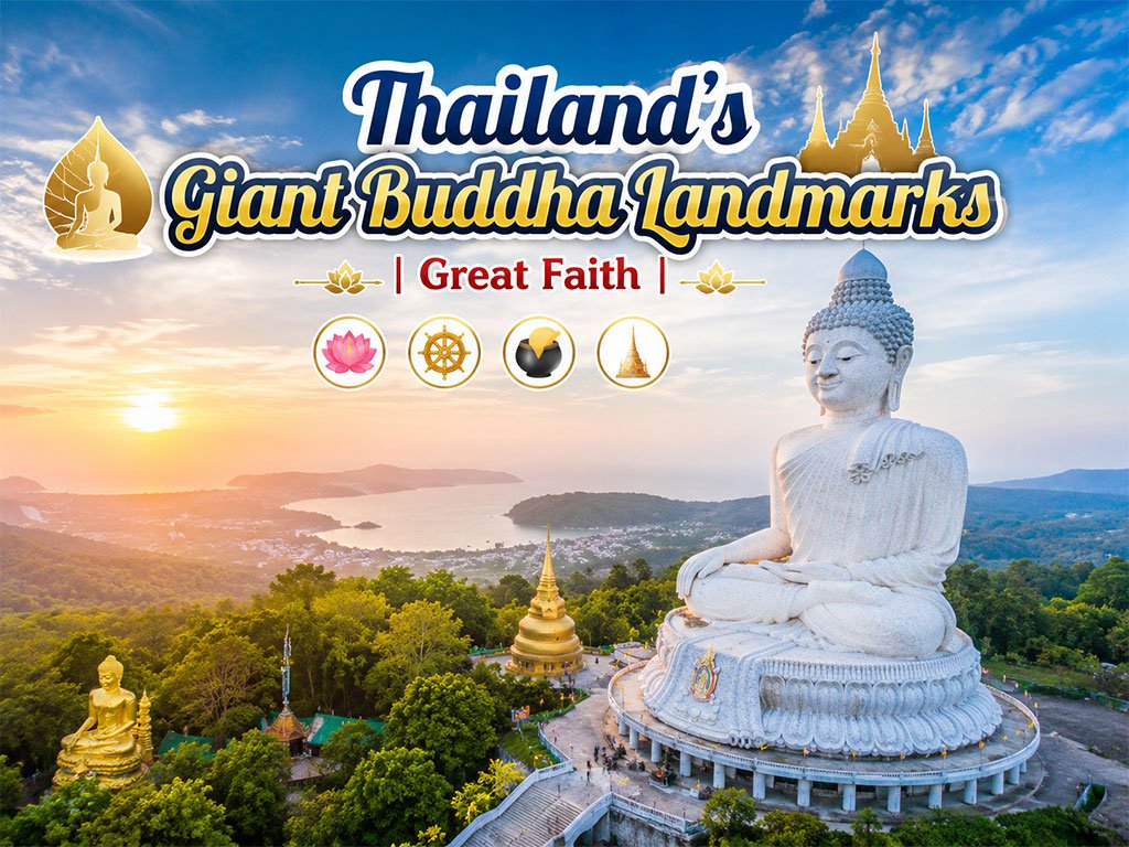 Giant Buddha Landmarks in Thailand