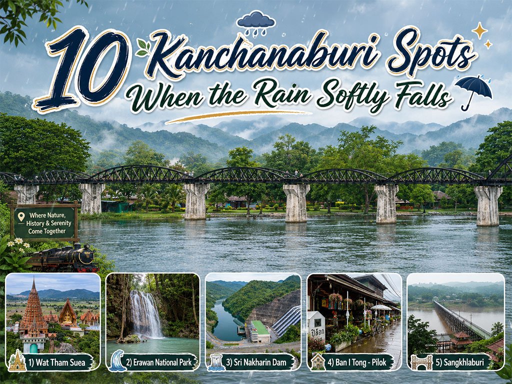 10 Kanchanaburi Spots When the Rain Softly Falls